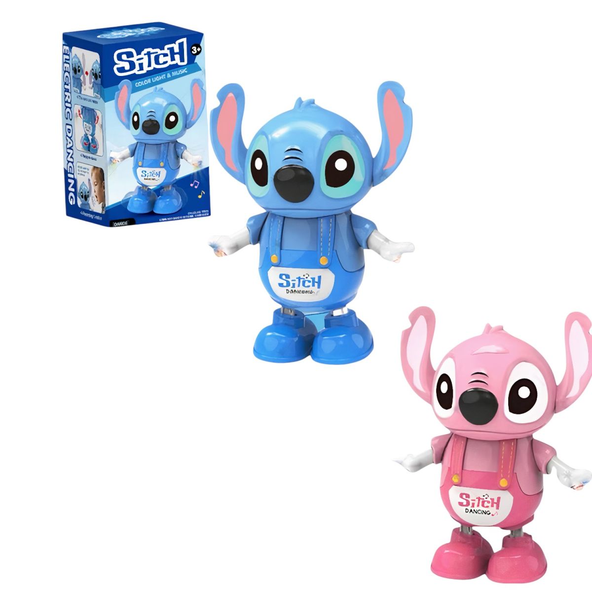 Jucărie Interactivă 20cm Stitch Dansator, cu Sunete și Lumini, Diferite Culori Engros