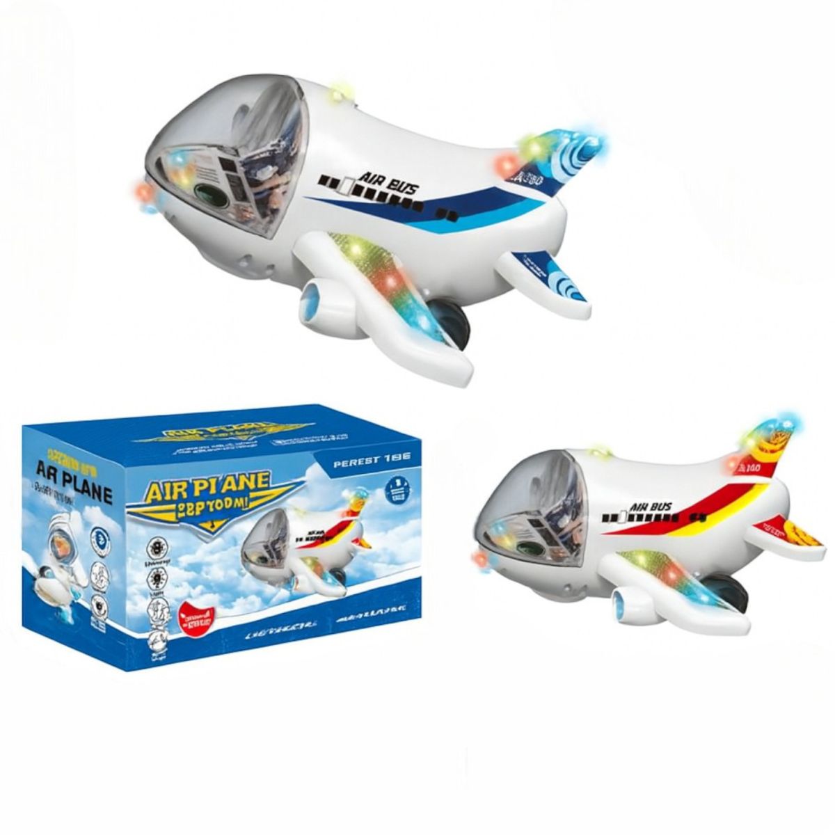 Jucarie Interactiva 20x23cm, Avion cu Sunete si Lumini Engros