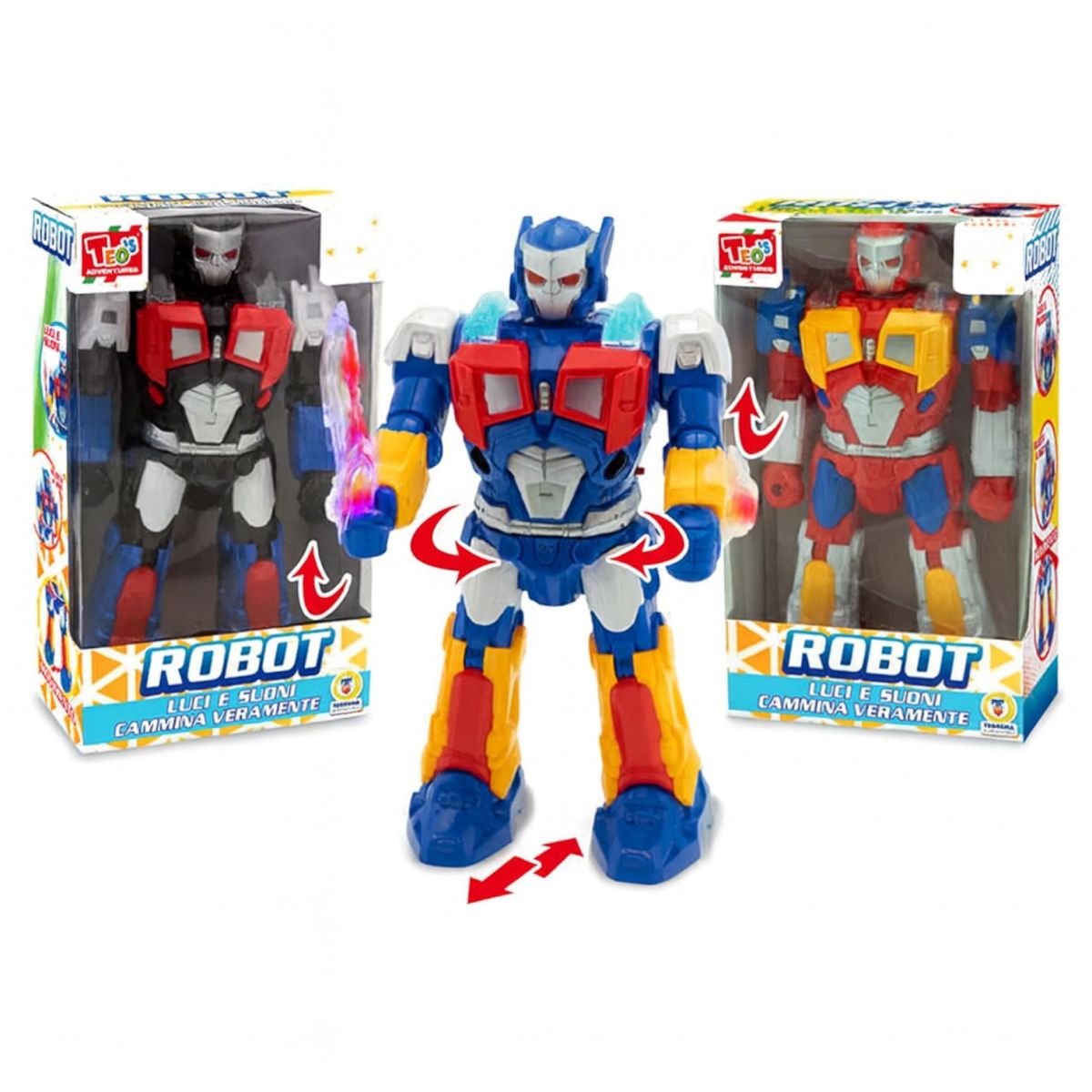 Robot Interactiv 32cm, cu Sunete si Lumini, din Plastic, Diferite Culori Engros