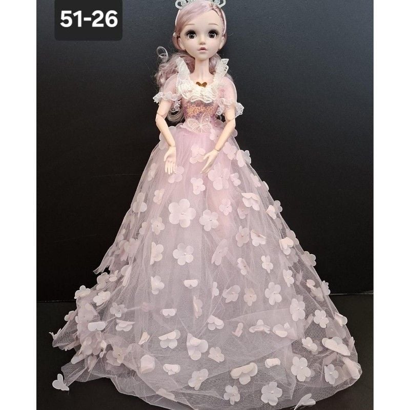 Papusa Engros, 50 cm, printesa, rochie tulle