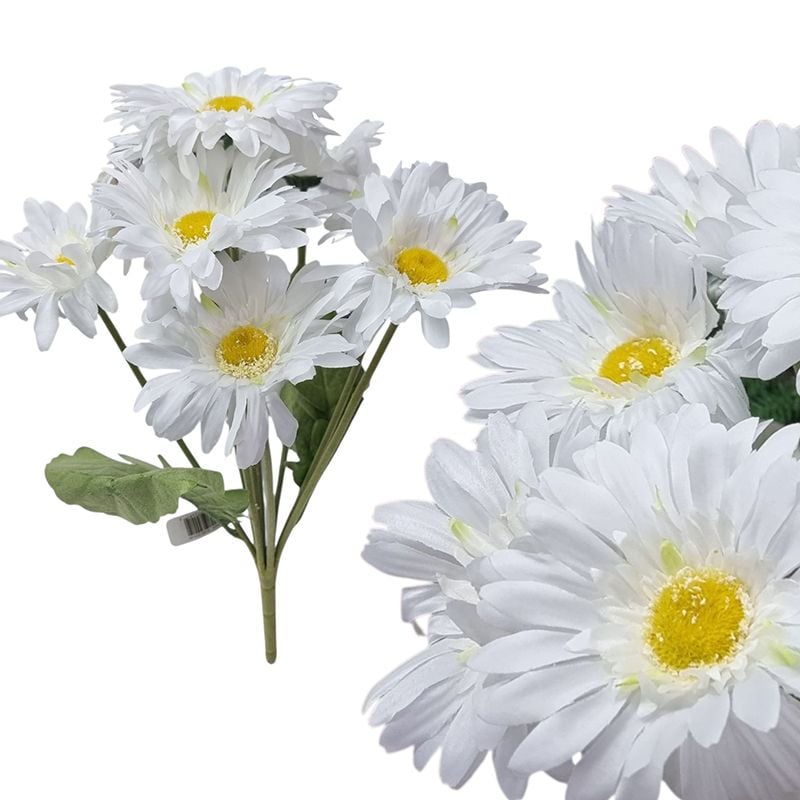 Buchet floare artificiala Gerbera engros 9 fire 45 cm lungime