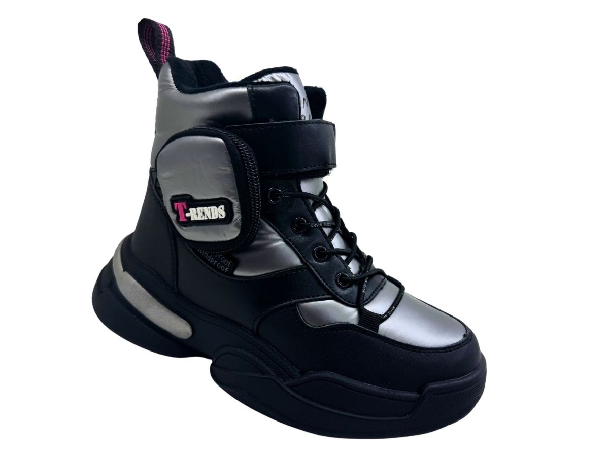 Ghete Fete Sport-Casual Iarna, Material Impermeabil, Interior Imblanit, Talpa Antiderapanta, Accesoriu Atasat Tip Portofel, Engross, Marimi 32-37, 8buc/serie