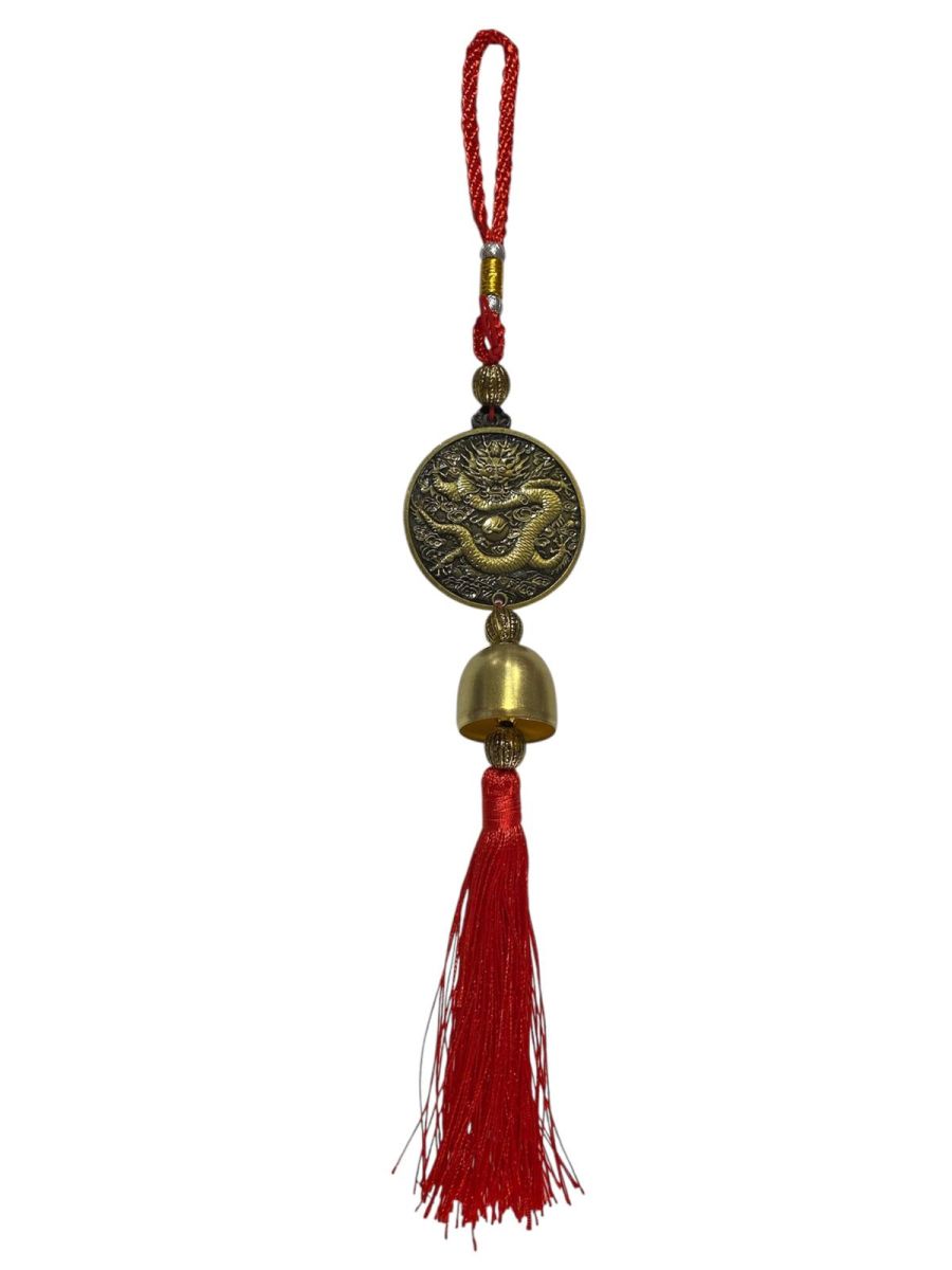 Amuleta canaf Feng Shui cu Dragon si clopotel