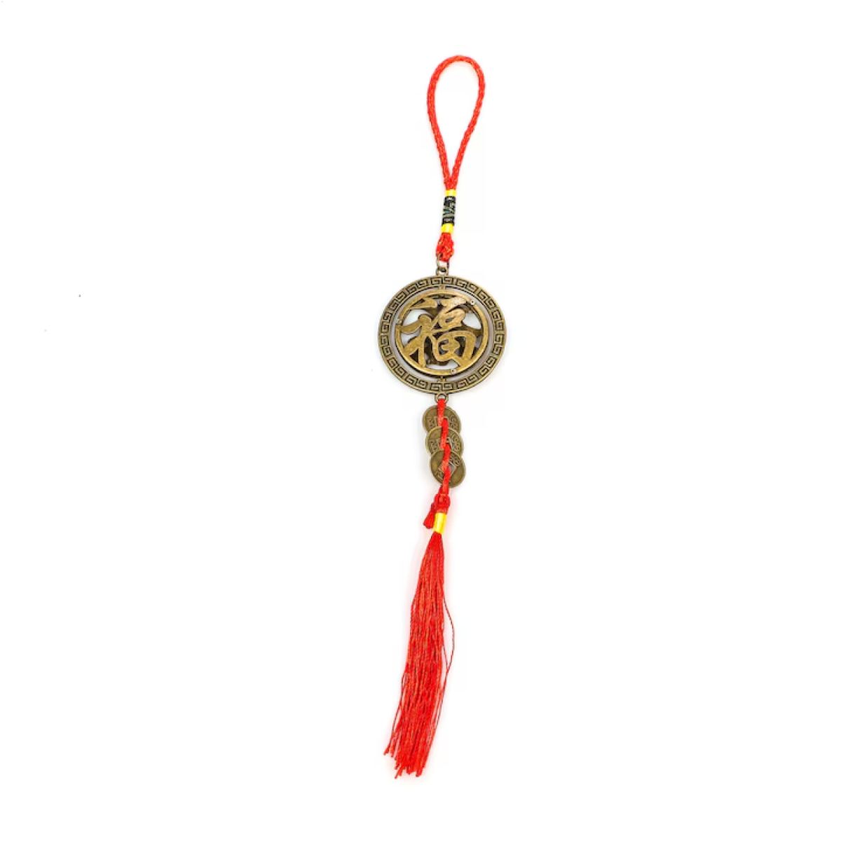 Amuleta canaf Feng Shui pentru protectie impotriva accidentelor, VERDE si monede