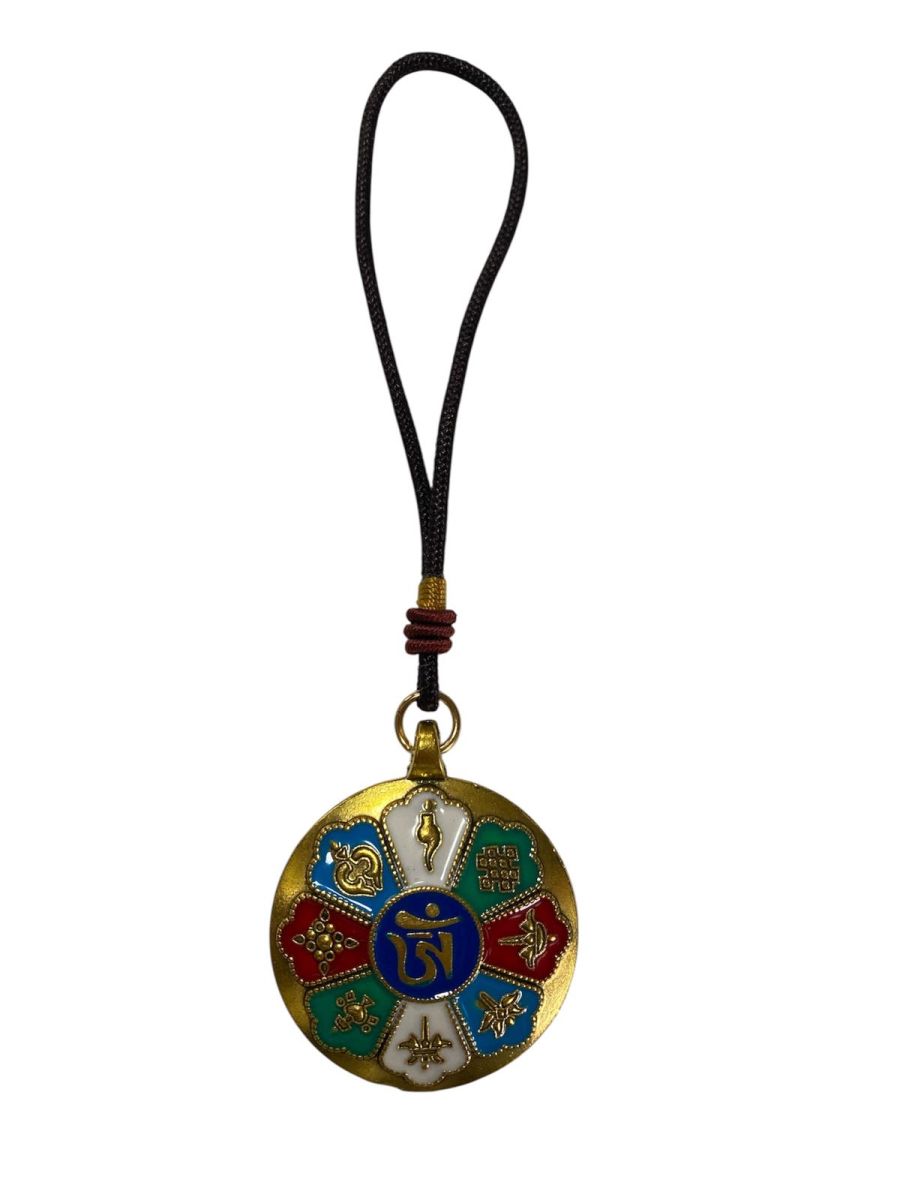 Amuleta Feng Shui cu 8 simboluri norocoase AURIU (tigaia banilor)