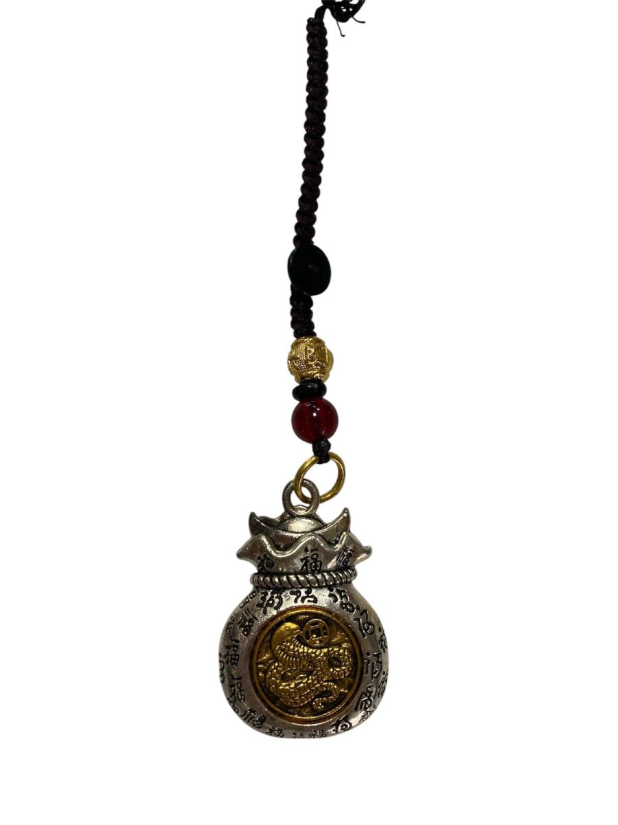 Amuleta Feng Shui cu Sacul bogatiei si sarpe