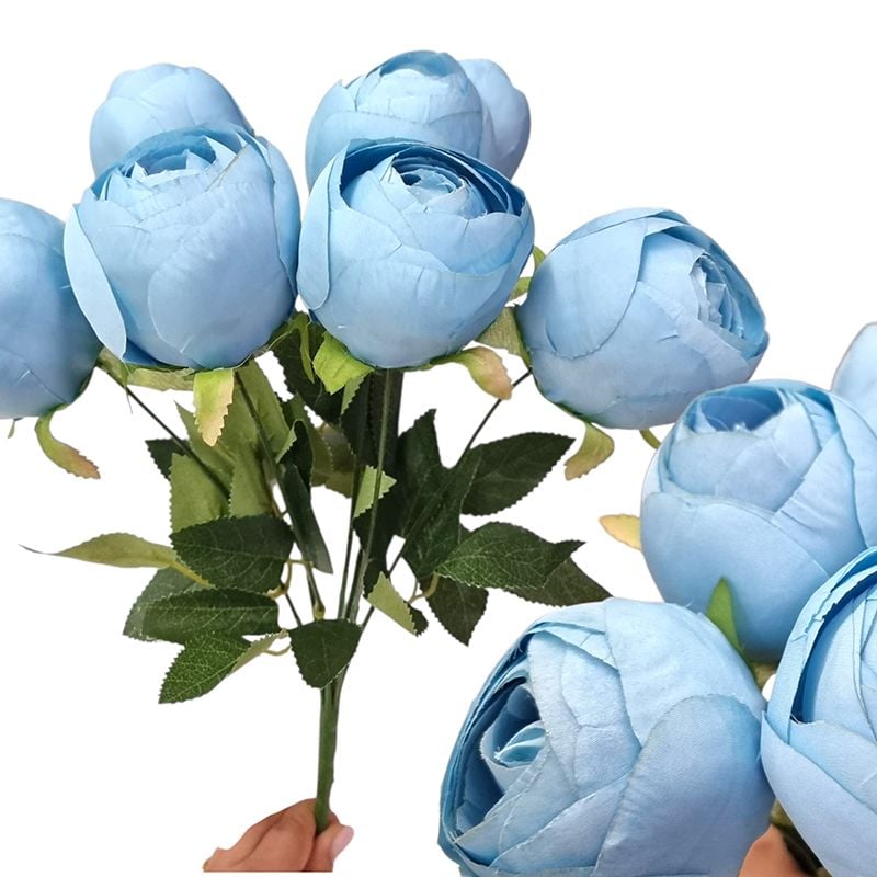 Buchet bujor artificial 7 fire 45 cm lungimea buchetului