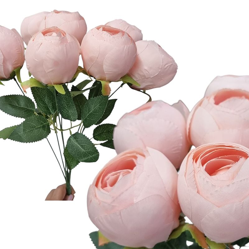 Buchet bujor artificial 7 fire 45 cm lungimea buchetului