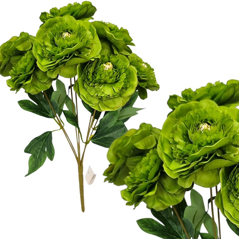 Buchet floare artificiala Bujor deschis, engros 7 fire 40 cm lungime