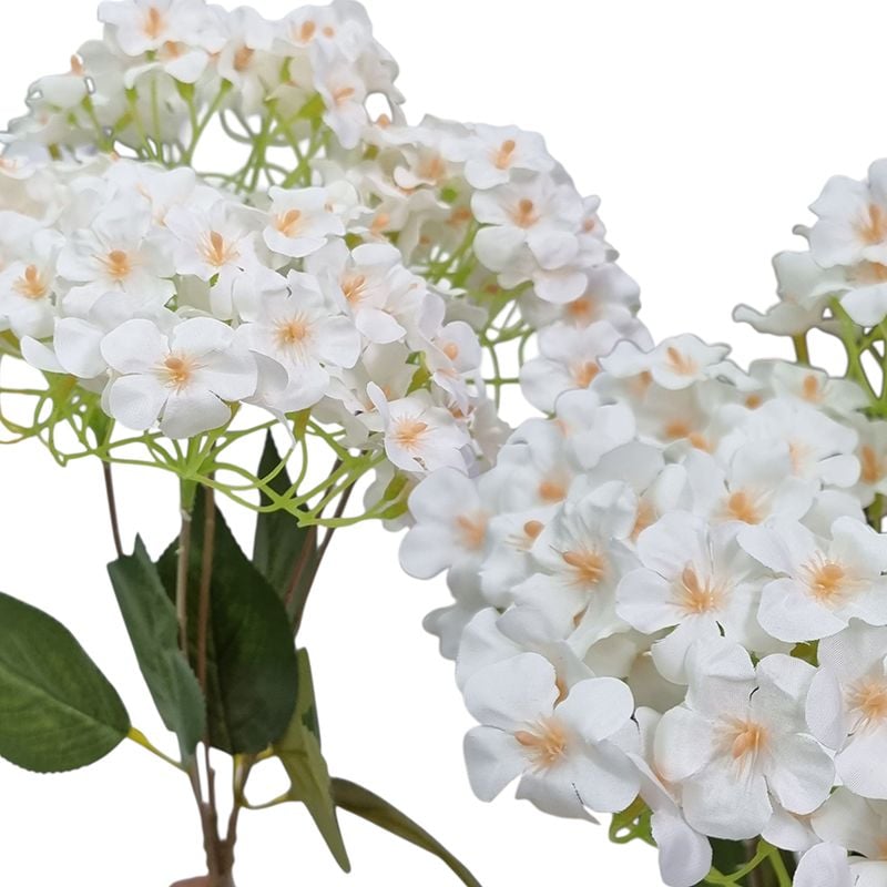Buchet floare artificiala Hortensie cu flori marunte, engros 5 fire 45 cm lungime