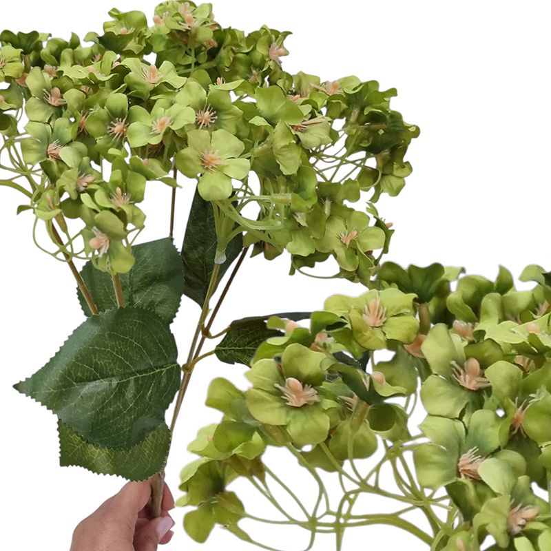 Buchet floare artificiala Hortensie cu flori marunte, engros 5 fire 45 cm lungime