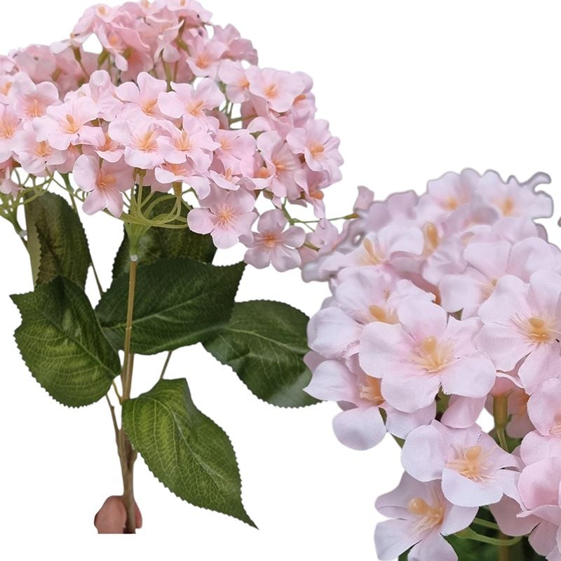 Buchet floare artificiala Hortensie cu flori marunte, engros 5 fire 45 cm lungime