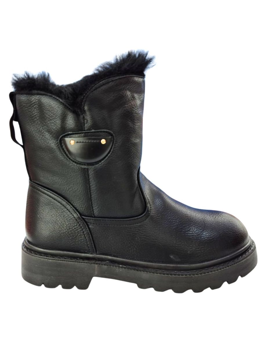Ghete Dama, Interior Imblanit Blana Sintetica Moale, Piele Ecologica, Inghidere Fermoar, Engross, Marimi 36-41, 8buc/bax