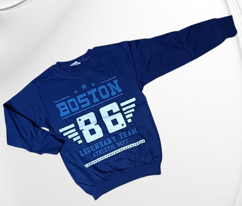 BLUZA baieti din bumbac vatuit, 7-12 ani, 5/set engros