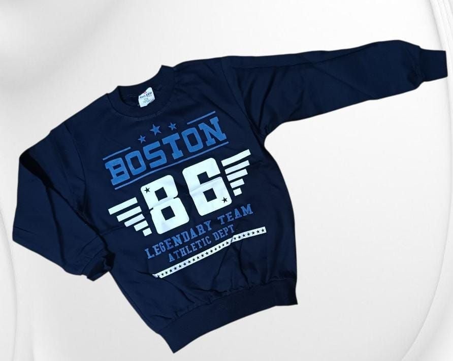 BLUZA baieti din bumbac vatuit, 7-12 ani, 5/set engros