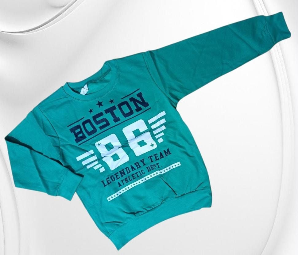BLUZA baieti din bumbac vatuit, 7-12 ani, 5/set engros