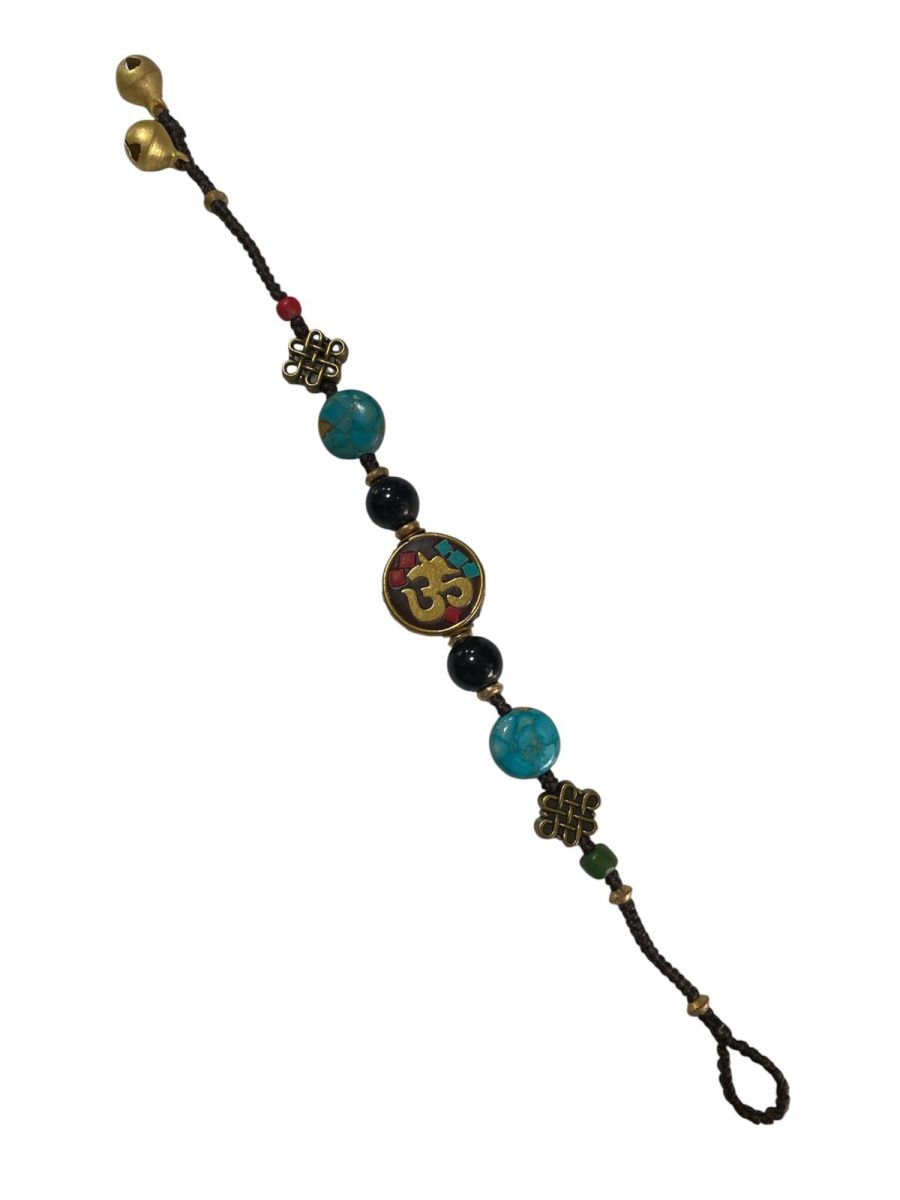 Bratara Feng Shui cu Bile de Rudraksha si Semnul OM