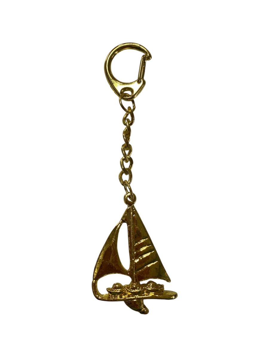 Breloc amuleta Feng Shui Corabie aurie