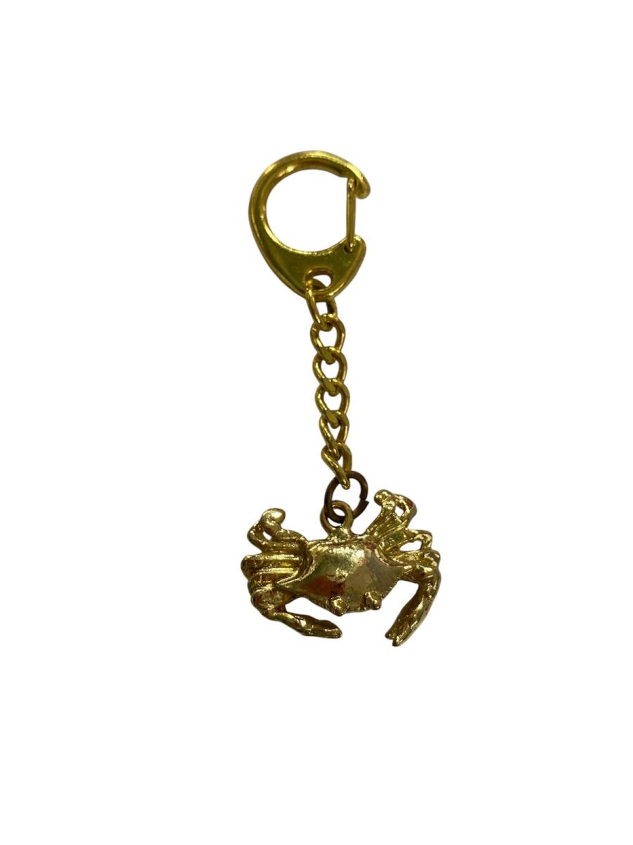 Breloc amuleta Feng Shui Crab auriu