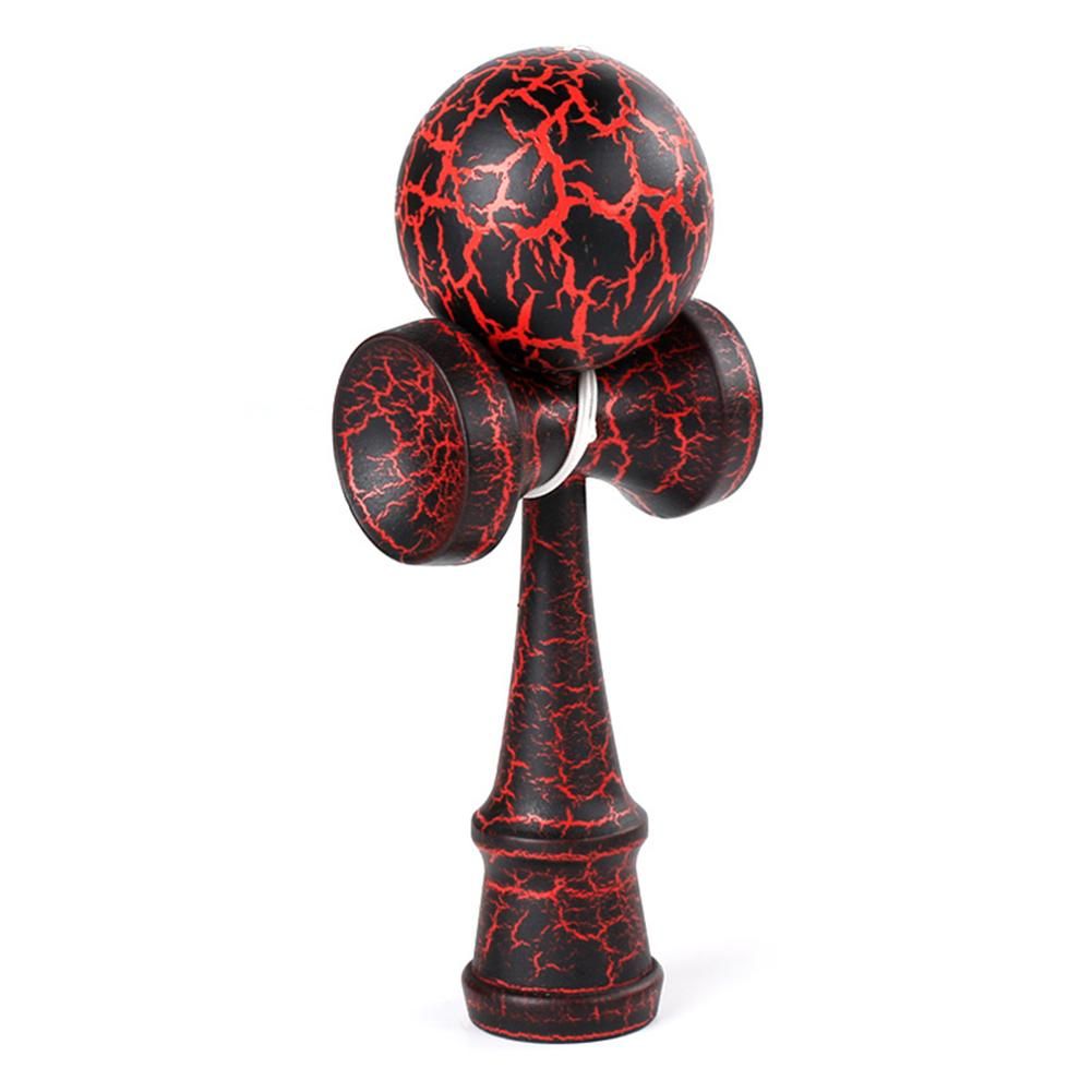 Kendama din lemn 18 cm, cracked– model clasic cu design crapat, suprafata antialunecare