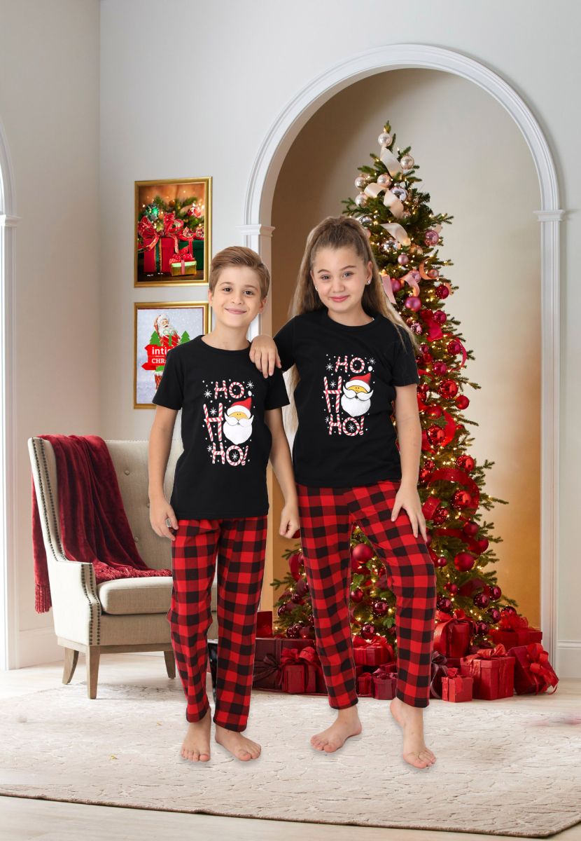 Pijama Copii Engross, Colectie Craciun 2025-2026, Maneca Scurta, Bumbac 100%