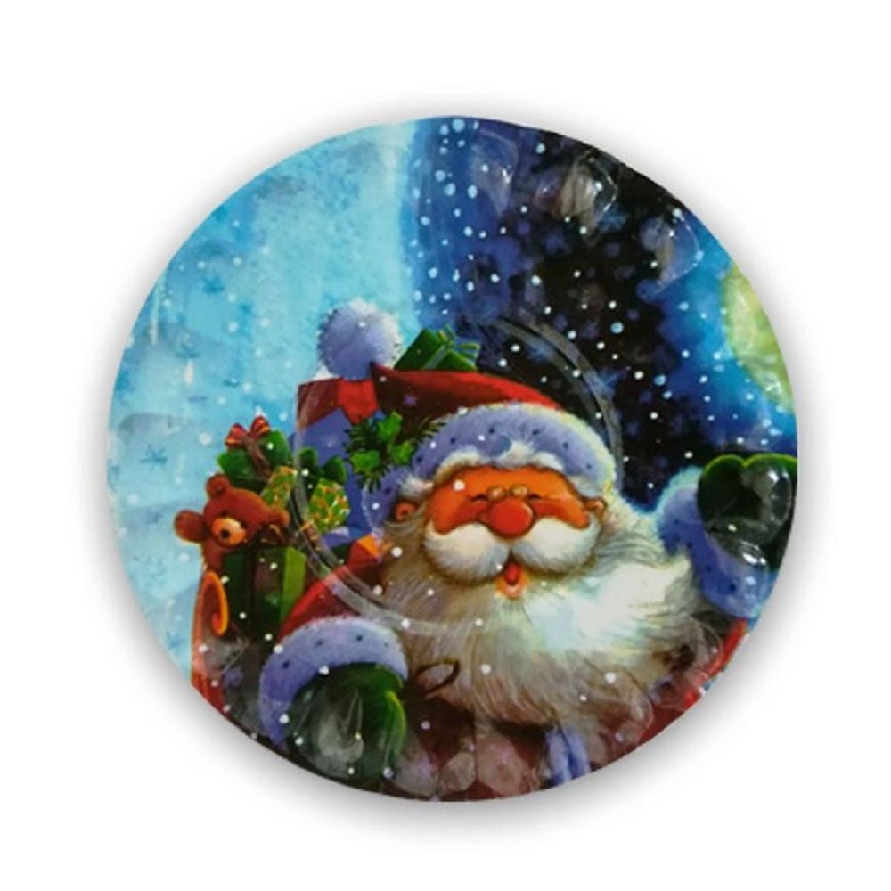 Set 32 Farfurii carton Mos Craciun 20 cm diametru