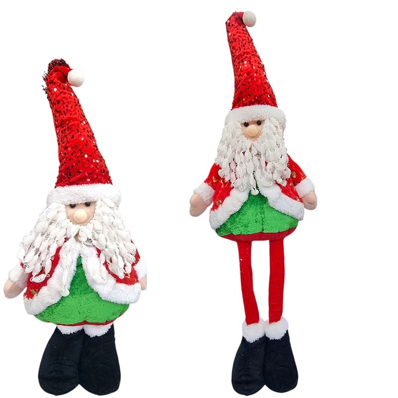 Decoratiune cu picioare telescopice cu lumini de Craciun \'Mos