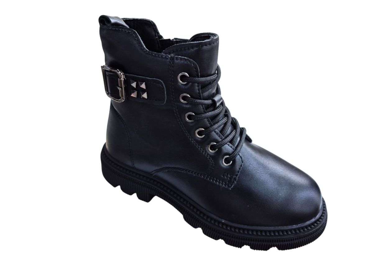 Ghete Casual Fete, Interior Imblanit, Piele Ecologica Impermeabila, Catarama Aplicata Lateral, Inchidere Siret+ Fermoar, Engross, Marimi 32-37, 8buc/bax