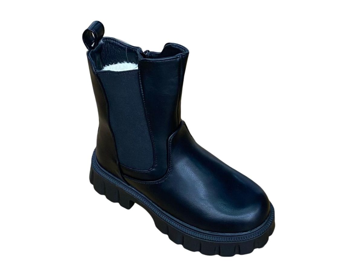 Bocanci Fetite, Interior Imblanit, Talpa Antiderapanta, Piele Ecologica, Inchidere Fermoar Lateral, Engross, Marimi 32-37, 8buc/ bax