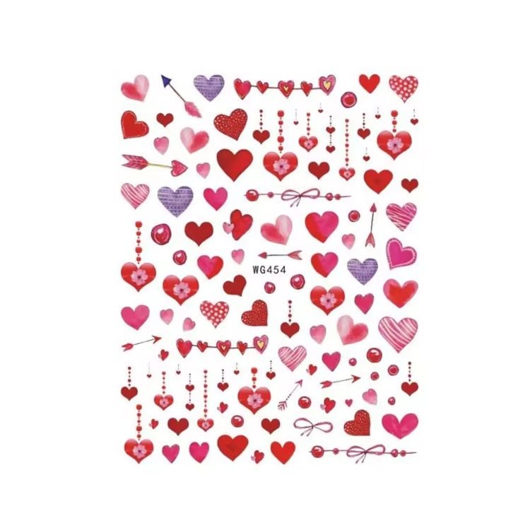 Sticker Decor Unghii 3D Sela, model Valentine’s Day WG454 engros
