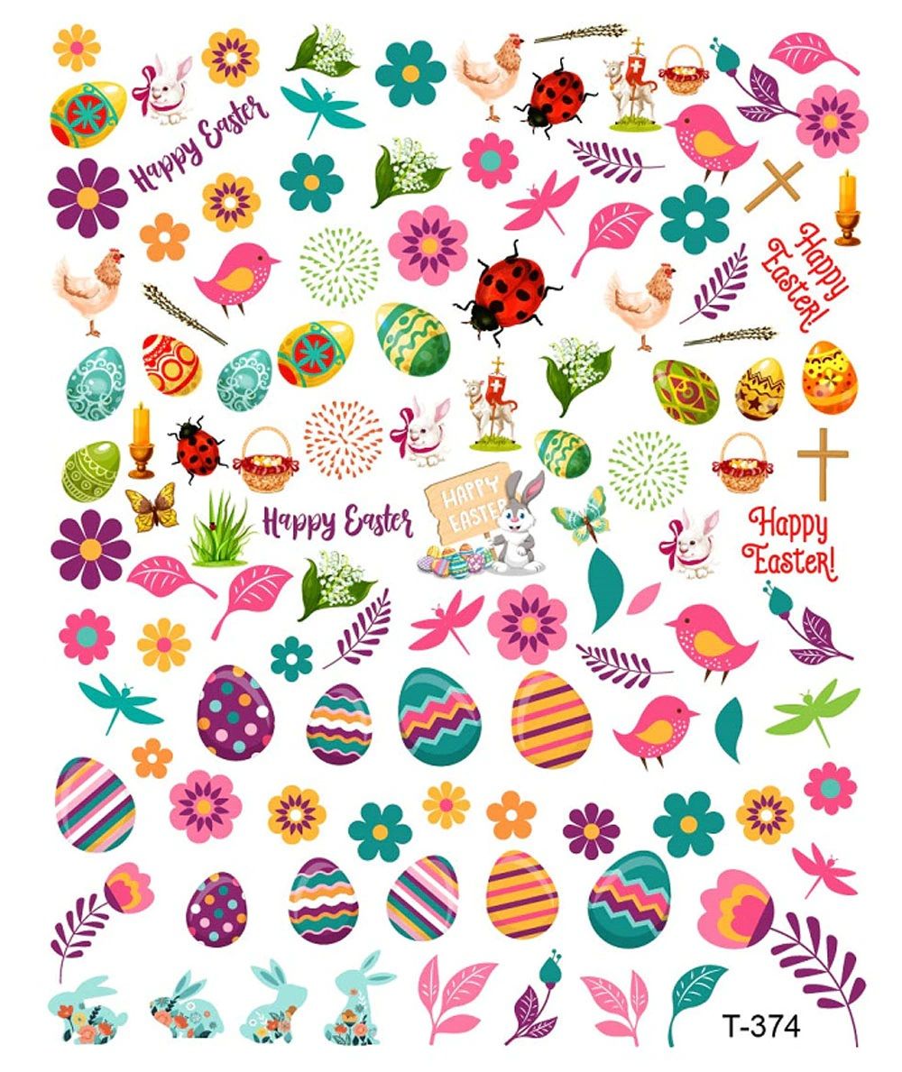 Sticker Decor Unghii 3D Sela, Modele de Paste T-374 engross