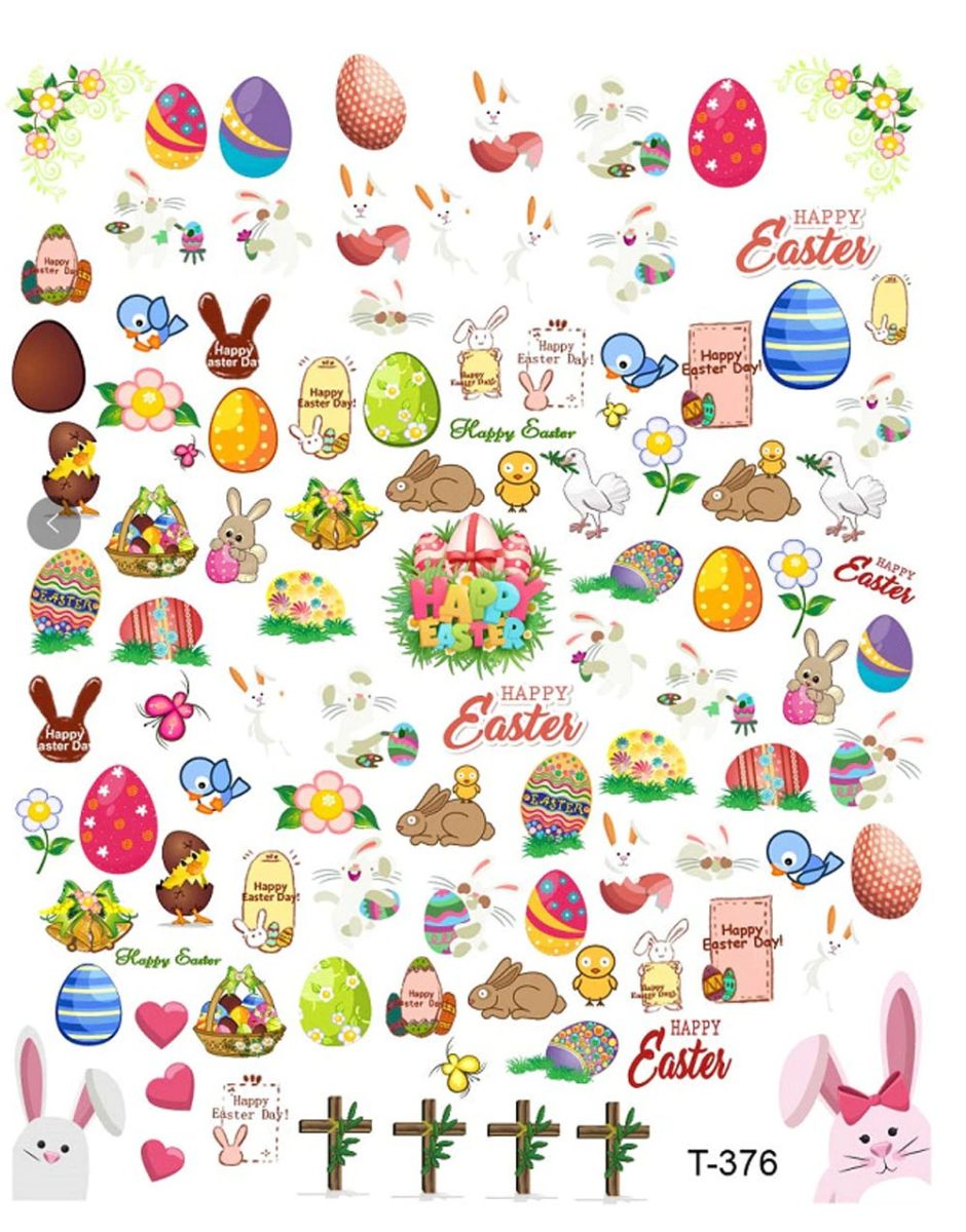 Sticker Decor Unghii 3D Sela, Modele de Paste T-376 engross