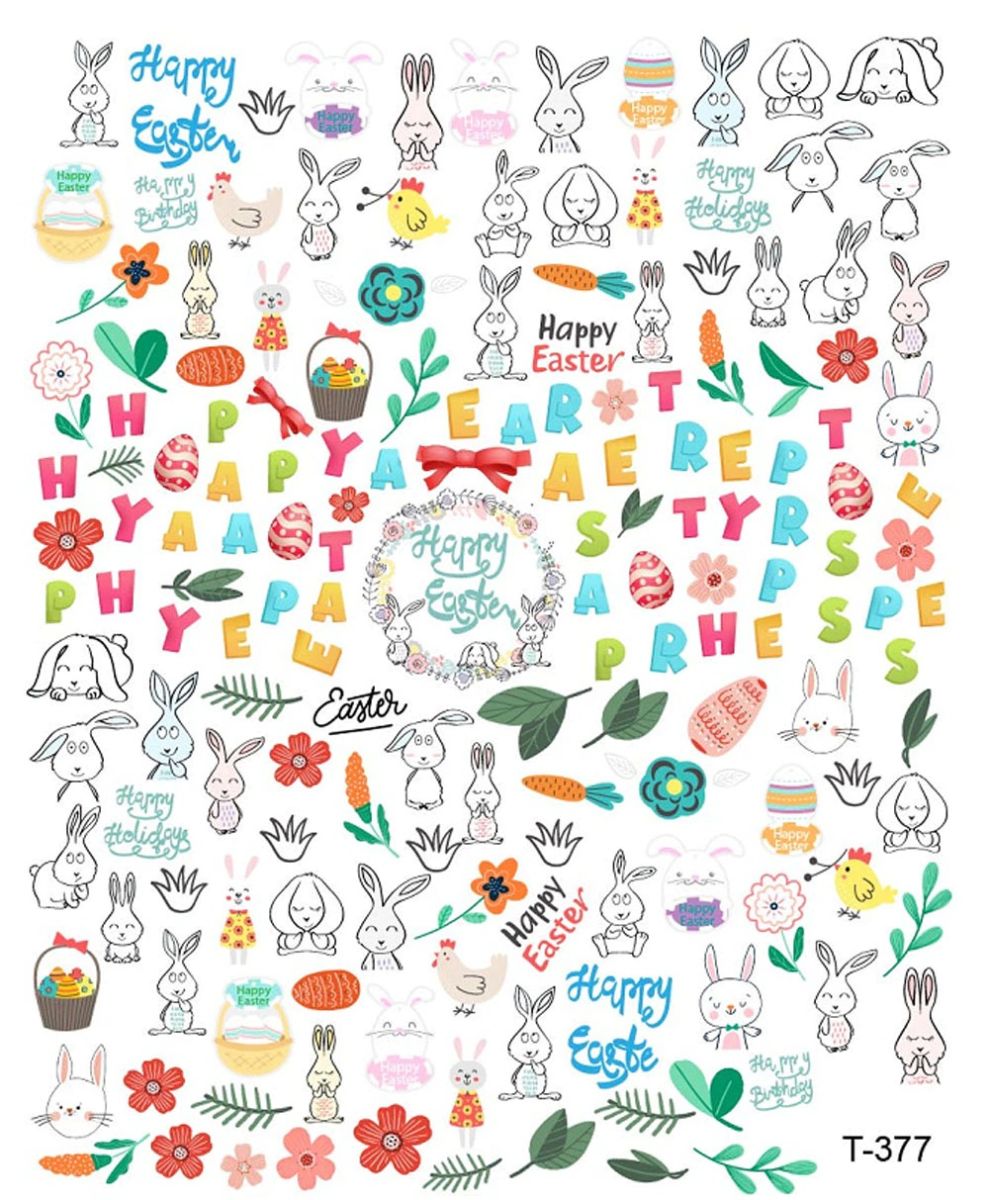 Sticker Decor Unghii 3D Sela, Modele de Paste T-377 engross