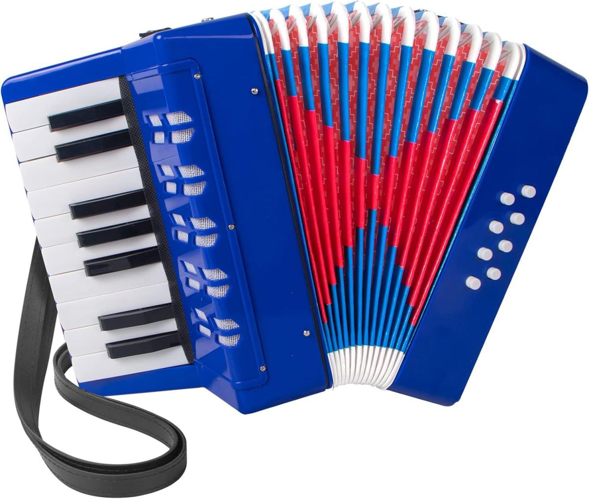 Acordeon Copii cu Clape, iStan, 23 x 38 cm - Albastru