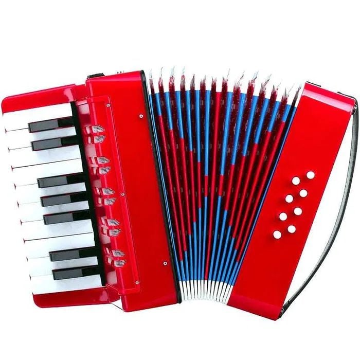 Acordeon Copii cu Clape, iStan, 23 x 38 cm - Rosu