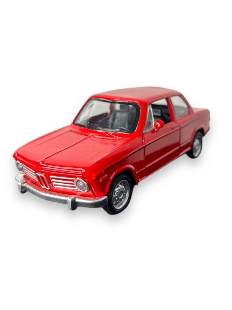 Macheta BMW 2002, din Metal, cu Lumini si Sunete realistice de Motor si Alarma, cu Functie Pull-Back, cu Functie de Deschidere a Usilor - Rosu