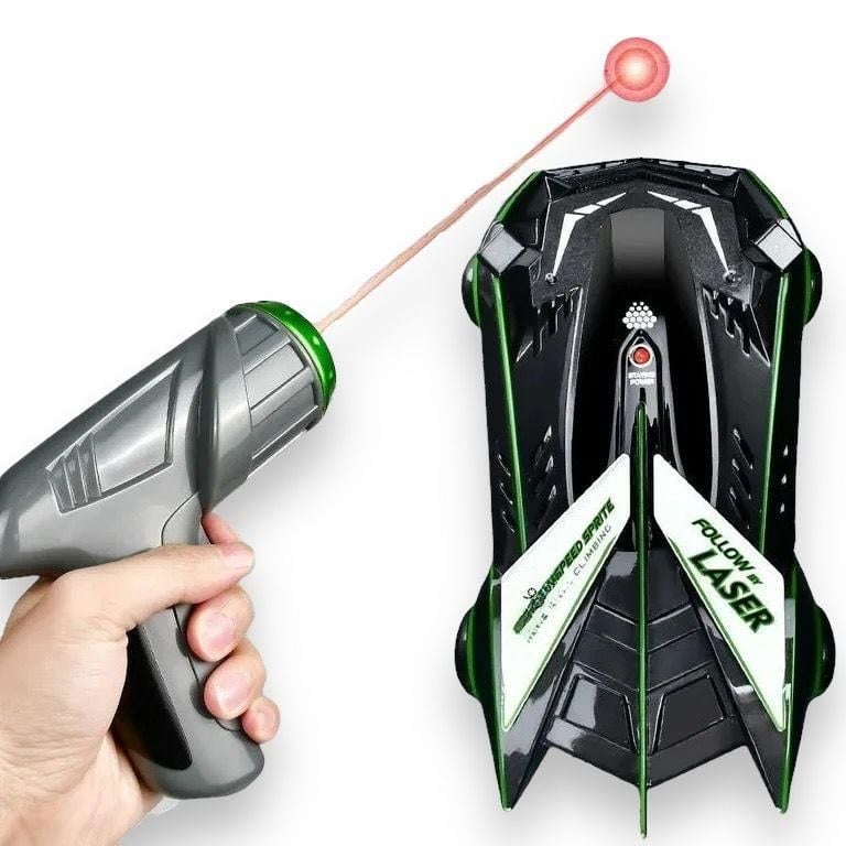 Masina Antigravitationala, R C cu Control prin Pistol cu Laser, Functie de Urcare pe Perete sau Tavan, Incarcare USB - Gri