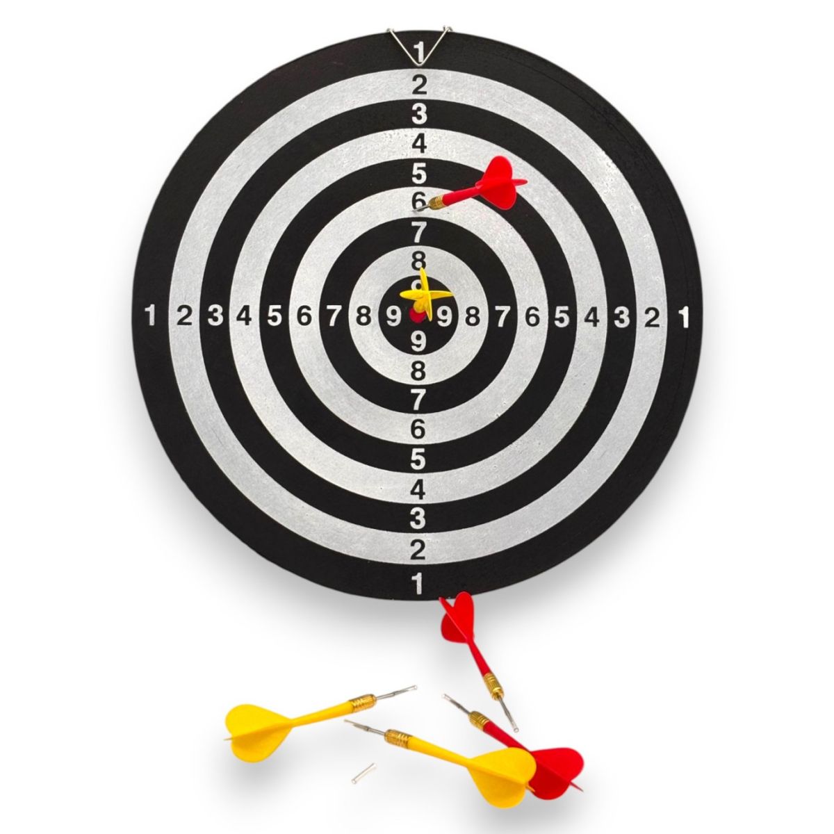 Joc Darts cu 2 Fete, Fata-Verso si 6 Sageti cu Ac cu Protectie Detasabila