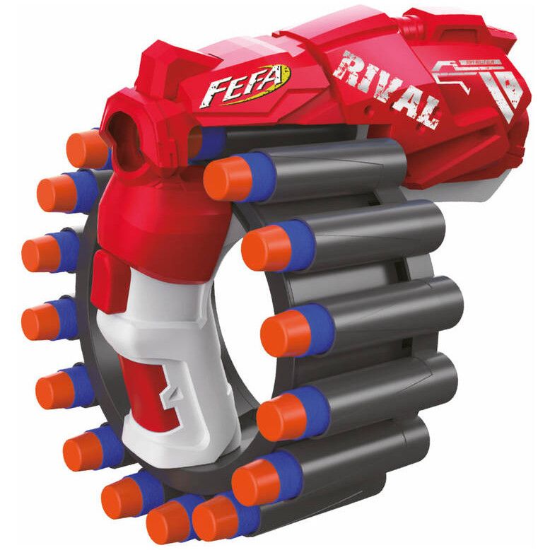 Lansator de Proiectile pentru Copii, 20 Gloante din Spuma - Rosu