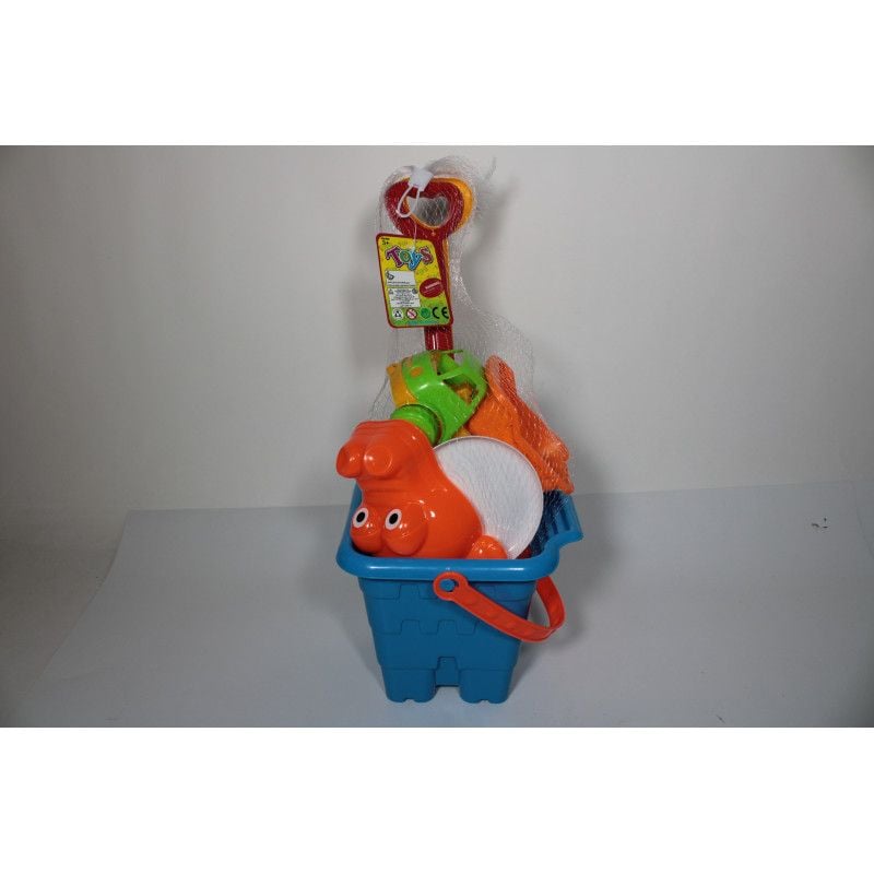 Galetusa Engros de nisip cu unelte , 8 piese 805-255A , 20x17x17cm