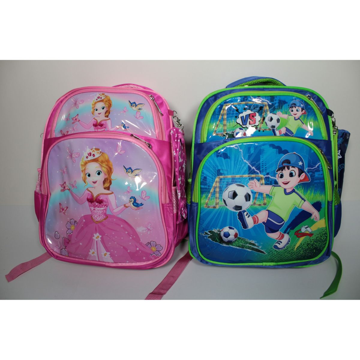 Ghiozdan Engros cu 3 fermoare + penar 105 , 10x27x34cm