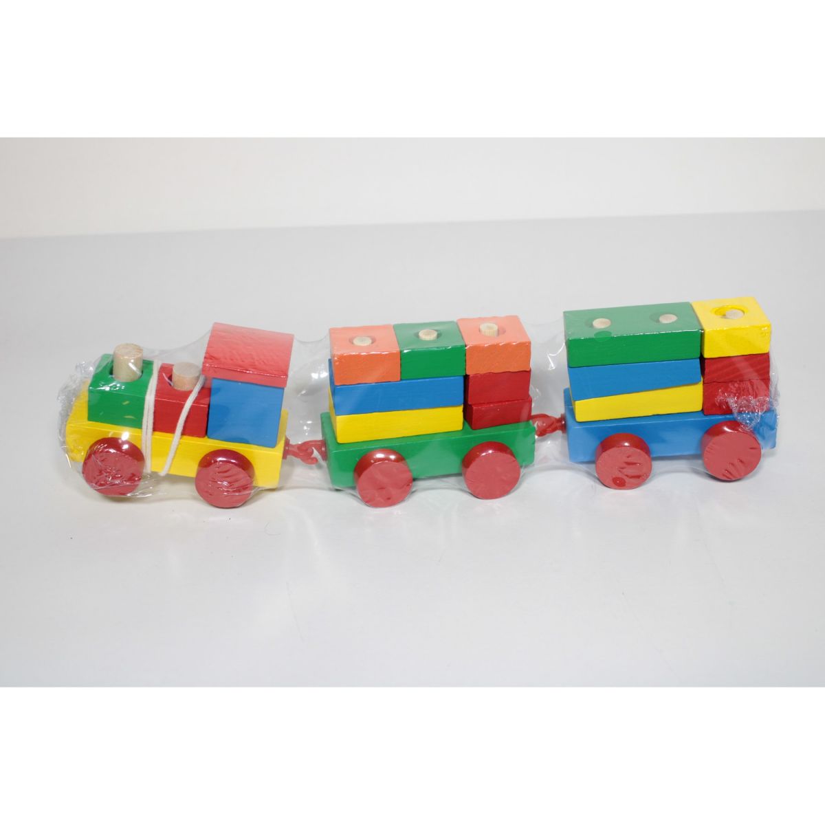 Joc Engros de constructie din lemn trenulet 32 cm