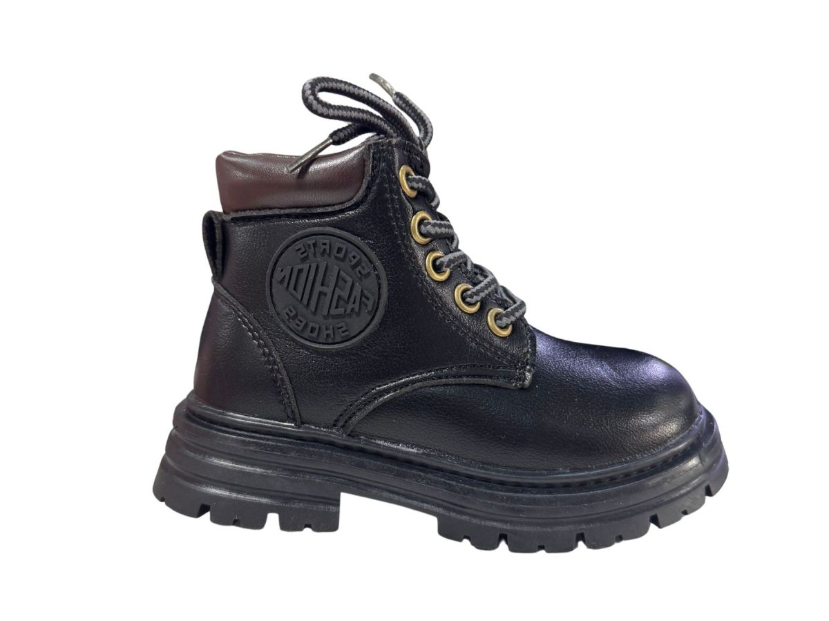 Bocanci Iarna Unisex, Interior Imblanit, Piele Ecologica, Inchidere Fermoar+ Siret, Model Clasic, Engross, Marimi 31-36, 8buc/bax