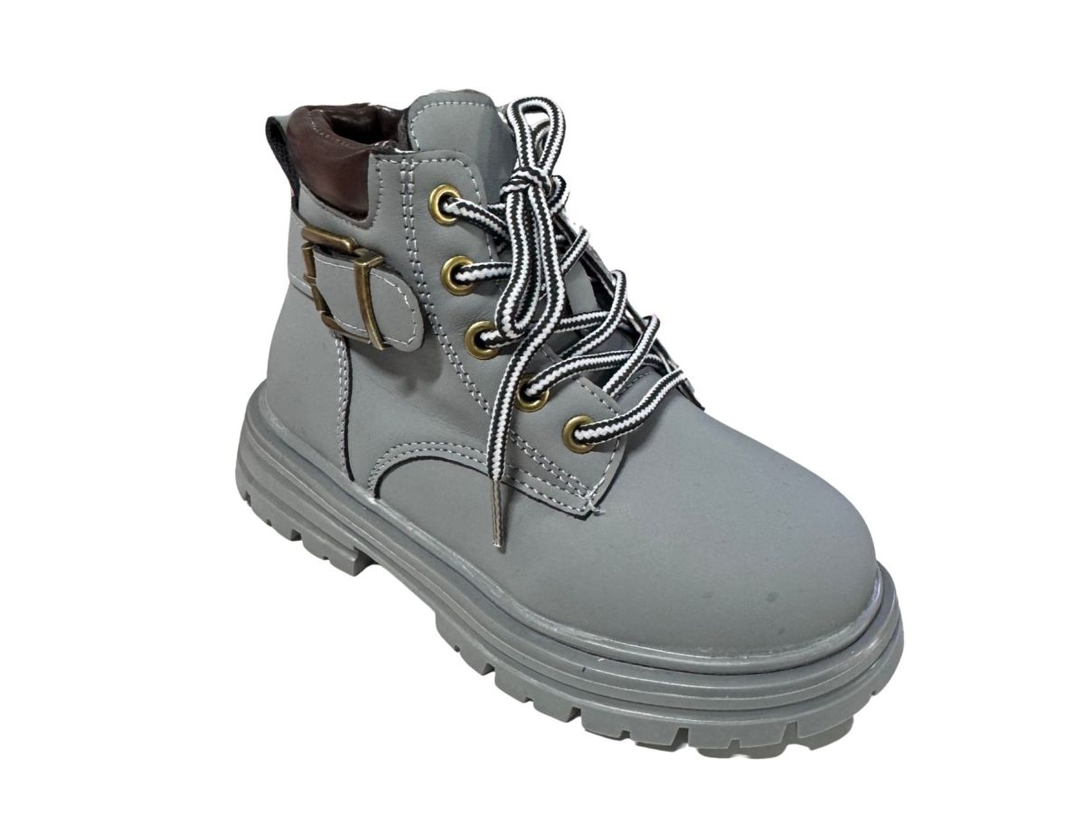 Bocanci Unisex, Model Catarama, Interior Imblanit, Piele Ecologica, Talpa Antiderapanta, Engross, Marimi 31-36, 8buc/bax gri