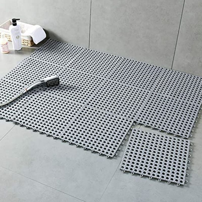 Covor antiderapant pentru baie, tip puzzle, 30x30 cm, grosime 2 mm, set 10 bucati Engros