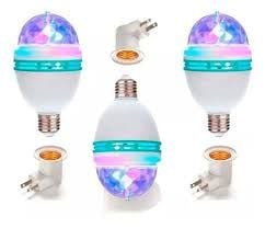 Bec rotativ, LED, Soclu E27, 3 W, Adaptor pentru priza , Alb angro engros