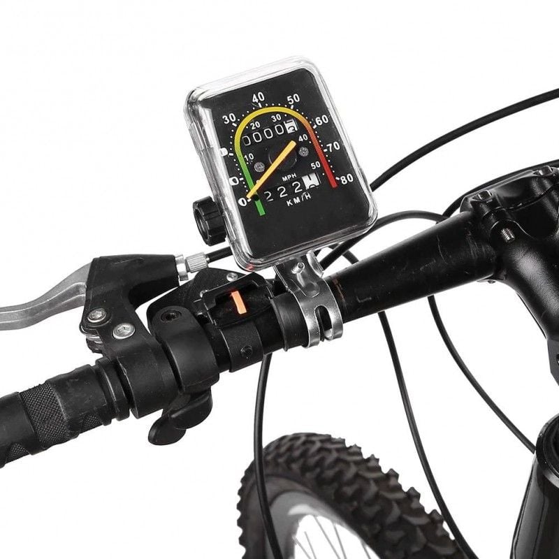Kilometraj mecanic pentru bicicleta, vitezometru resetabil analog, cablu transmisie Engros