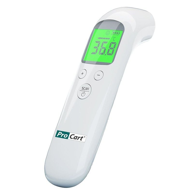 Termometru digital non contact LED, corp si suprafete, cu infrarosu, dispozitiv medical, memorie, alarma Engros