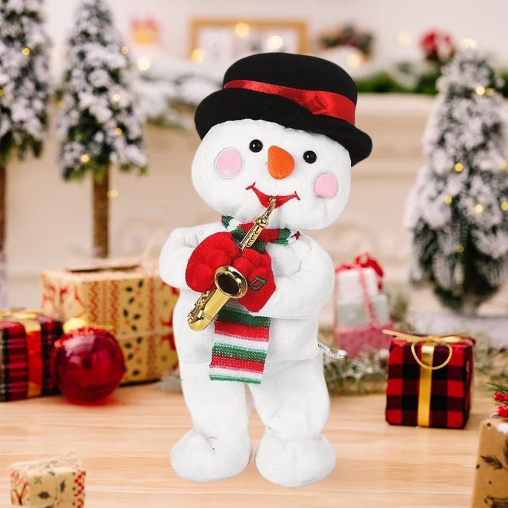 Om angro de zapada muzical animat cu lumini LED si miscare – decor interactiv Craciun