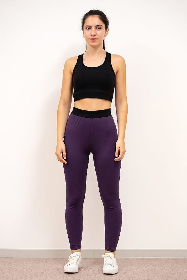Colanti licra, cu elastic negru in talie si efect de push-up, en-gross